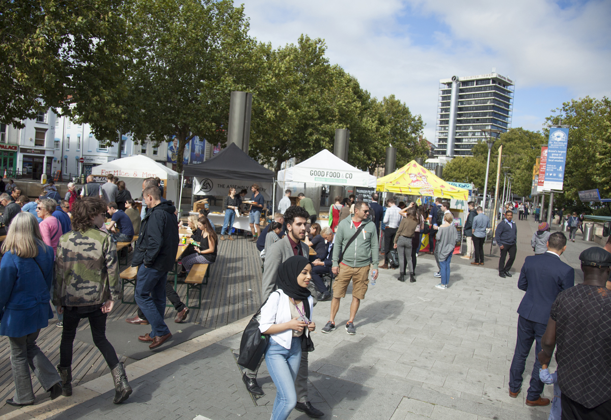 People at the City Centre Food Market