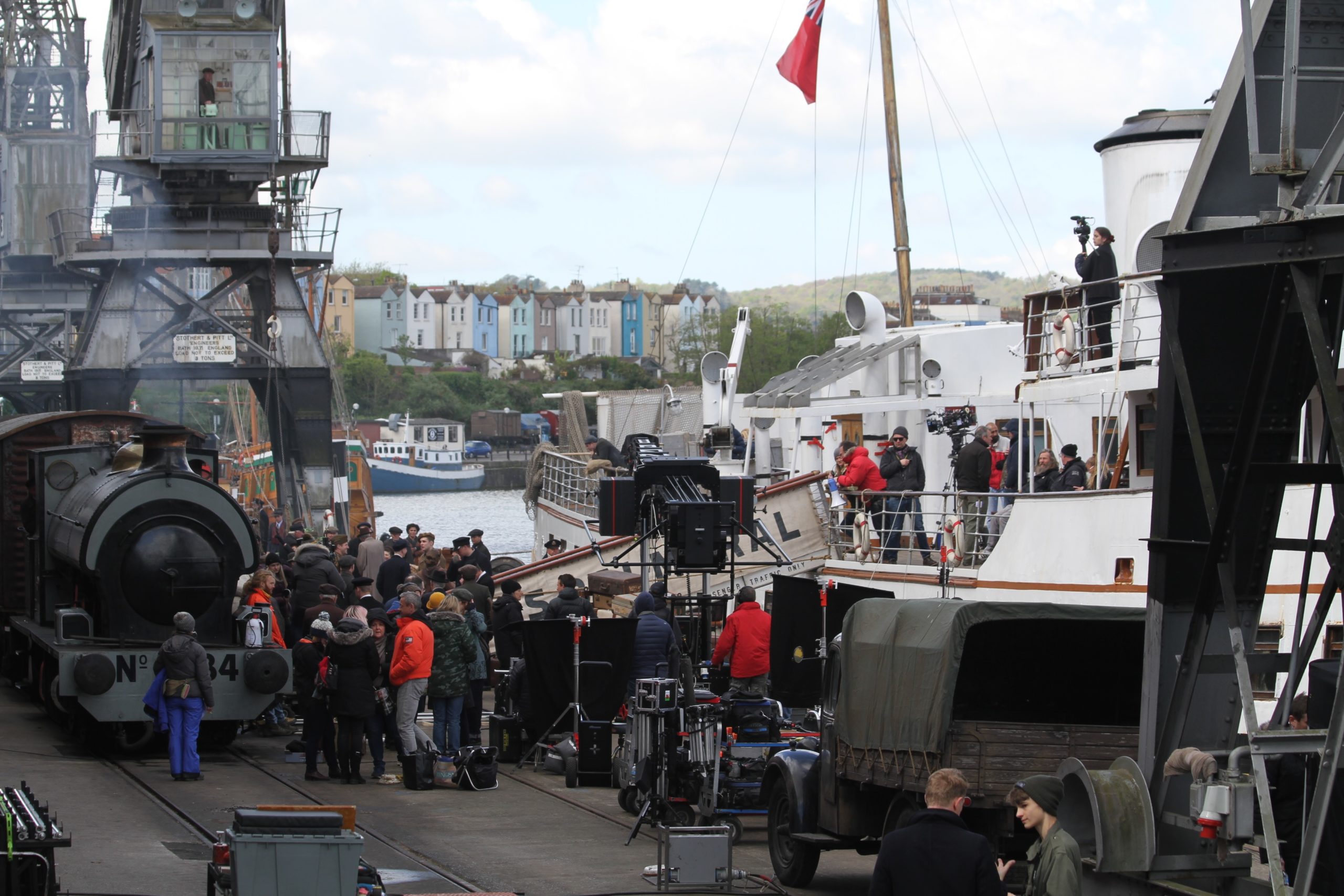 Filming on Bristol Harbour
