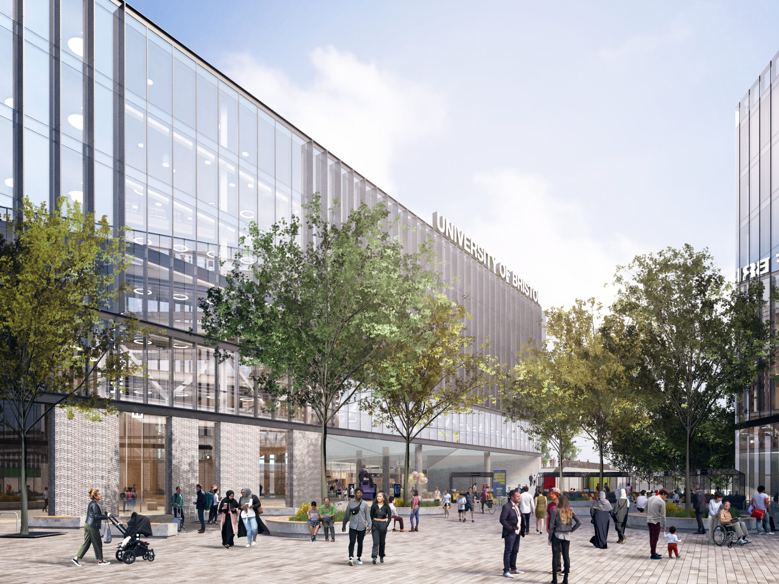 CGI of the The Square, University of Bristol