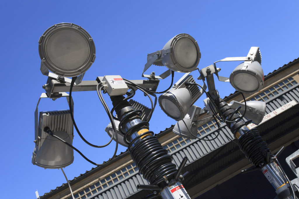 Lighting rig at The Bottle Yard Studios