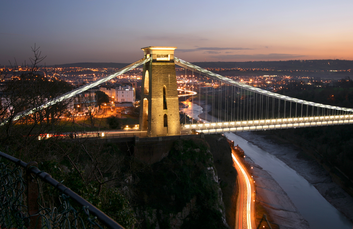 Suspension Bridge at night